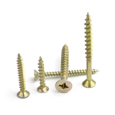 China Flat Yellow Zinc Double Torx Countersunk Deck Screws Chipboard Wood Screws for sale