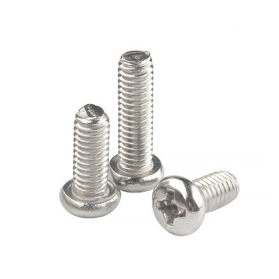 China Pan Xiucheng Stainless Steel 304 / 316 DIN7985 Cheese Head Cross Recessed Machine Screw for sale