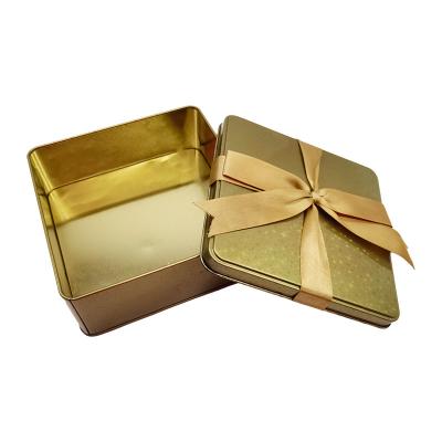 China Recycled Materials Wholesale Chocolate Tins For Gift Packaging Metal Box Candy Tin for sale