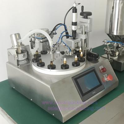 China Small Food Table Top Bottle Filling And Capping Machine for sale