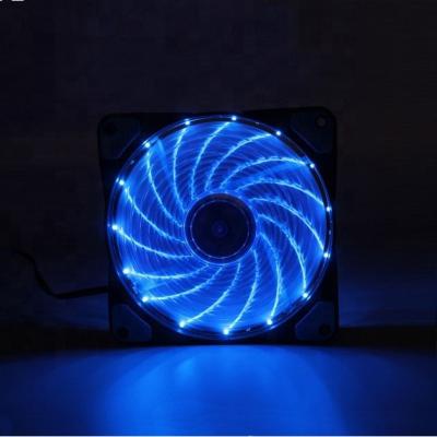 China Computer Case 120mm PC Fan 15 LED Fan 12V Radiator Cooler Fan With Anti-vibration Rubber For Computer Rig Case for sale