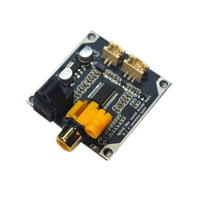 China DAC Digital Audio 24bit 192khz optical fiber coaxial digital signal input output decoder panel Digital stereo decoder board for sale