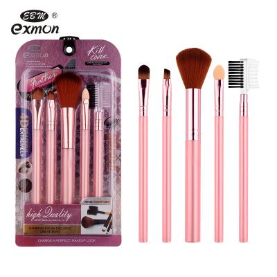 China Angular Blush Exmon Professional 5 Pcs Makeup Brush Beauty Care Make Tools Ladies Makeup Brushes for sale