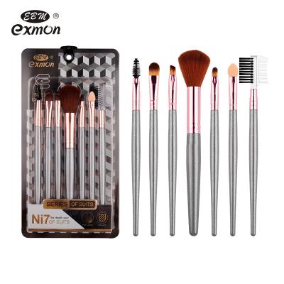 China Angular Blush EBM Spot Seven Makeup Brush Set For Beginners Portable Makeup Brush Set for sale