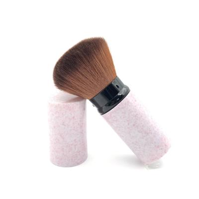 China Angular Blush Single Loose Simple Makeup Brush Blush Beauty Tool Retractable Powder Makeup Brush for sale