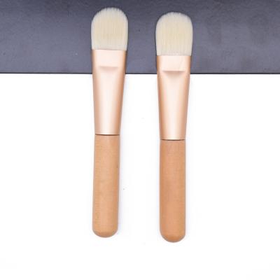 China Private Label Soft Skin Care Soft Hair Handle Facial Mask Brush Wooden Mask Brushes for sale