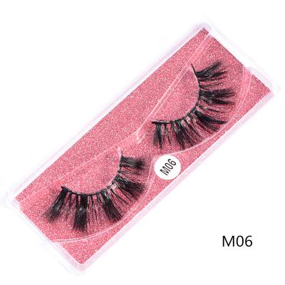 China Natural Colored Packing Lot Eyelashes 3D Mink Fur Eyelashes Wholesale High Quality Hand Made Loop Eyelashes for sale