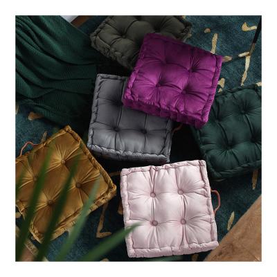 China 2021 Amazon Statistical Style Square Velvet Cushion Anti-static Hot Selling Custom Made Fashionable Cushion Thickened Cushion for sale