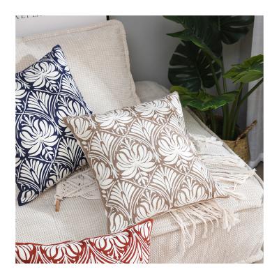 China Wholesale Portable Modern Geometric Embroidery Home Sofa Cotton Pillow Case Living Room Bedroom Sofa Cushion Cushion Pillow for sale