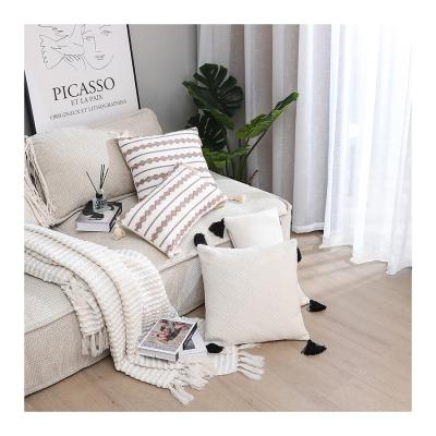 China Living room portable Nordic Bohemian throw pillow cover sofa fashion pillowcase fringe style tis back pillow for sale