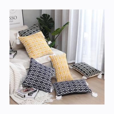 China Portable Modern Simple Tassel Braided Throw Bohemian Home Braided Pillowcase Cushion Case Decor Pillowcase Wholesale Bohemian Pillow Case for sale