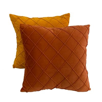 China Wearable Manufacturers Direct Monochrome Pilou Cross Check Color Pillow Comfortable Sheer Stitching Case for sale