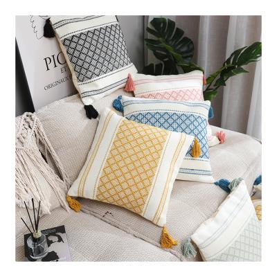 China Ins Style Portable Cushion Cover Cotton Fabric Home Decorative Tassels Rest Case For Sofa Cushion Cover High Quality Decorative Fashion for sale