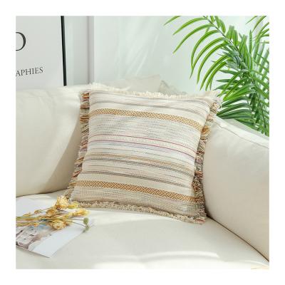 China Portable INS Nordic Style Braided Bedroom Fashionable Sofa Cases Fringe Square Pillow Cushion Bohemian Cover for sale