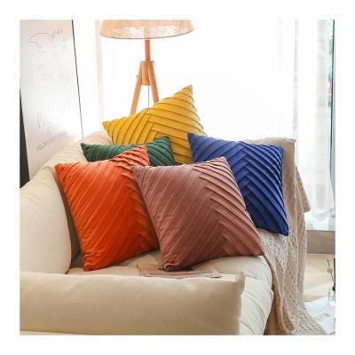 China Wholesale Portable Velvet Cushion Cover Throw Pillow Cover Velvet Cushion Cover Throw Pillow Case Autumn Knurling Covers for sale