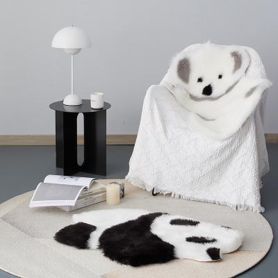 China Modern Soft Long Hair Plush Faux Fur Animal Panda Panda Koala Pattern Shaggy Carpet For Living Room for sale