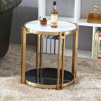 China Cheap Gold Sofa Living Room Side Table Modern Stable Factory Price for sale