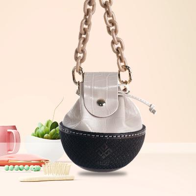 China High Quality Unique Style Side Bags for Women and Men Bags Decorative Chic Messenger Bags with Coconut Shell and PU Leather for sale