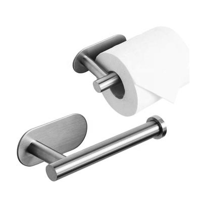 China Amazon Modern Adhesive Toilet Paper Towel Bathroom Toilet Holder Stand No Drilling 304 Stainless Steel Toilet Kitchen Roll Holder for sale