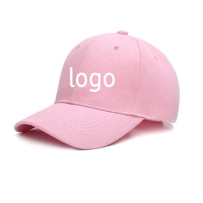 China Popular Custom Logo Printing Blank Brand Embroidery Amazon Cotton Pink Simple Custom Cute COMMON Color Baseball Caps for sale