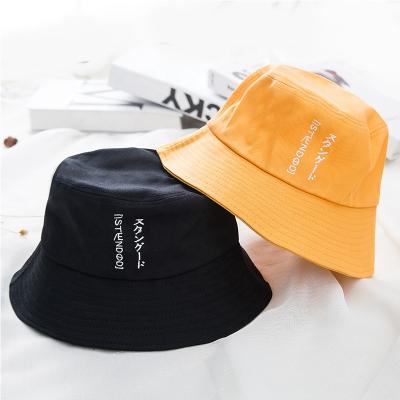 China Fashion Japanese brand summer alphabet comfort and hip-hop spring street basin breathable Japanese Korean pink female casual bucket hat for sale