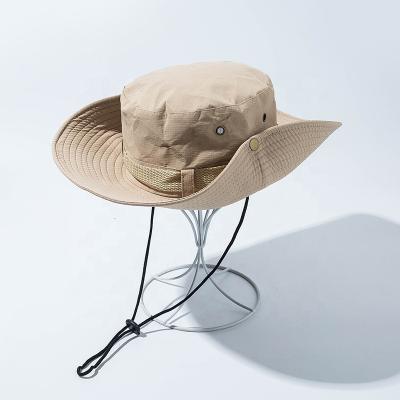 China 2021 Sun Hat Breathable Comfort For Women Mens Waterproof Wide Brim Bucket Hat UV Protection Boonie Hat For Fishing Garden Hiking Beach for sale