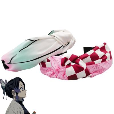 China Nezuko Zenitsu Zenitsu Makomo Tamayo Girl Costume Sporty Props Features Fashion Hair Accessories Anime Demon Slayer Cosplay Headband for sale