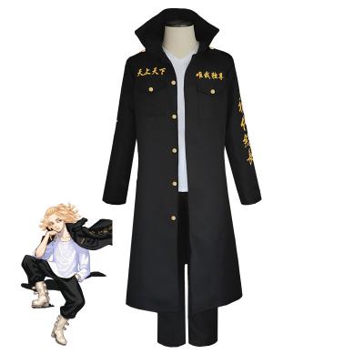 China Polyester Anime Tokyo Avengers Cosplay Costume Manjiro Sano Black Ken Ryuguji Takemichi Hanagaki Tokyo Manji Band Coat Uniform Outfits for sale