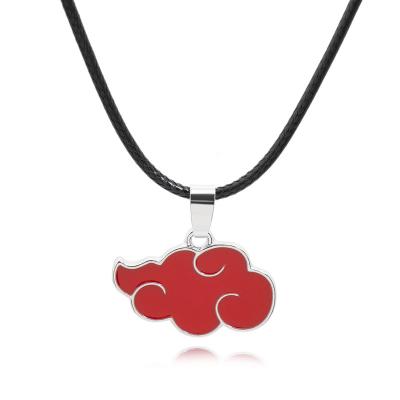 China CLASSIC Red Metal Cloud Sign Metal Cloud Organization Cosplay Akatsuki Necklace Men Women Men Pendant Necklace Jewelry Couple Necklace for sale