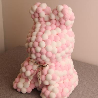 China Attractive Rose Bear Design Fashion Rabbit Bear Christmas Gifts New BoBo Hair Bunny Artificial Foam Artificial Flower Rose Rabbit for sale