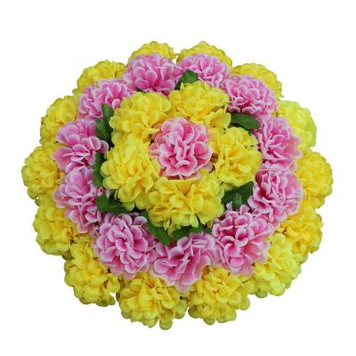 China Eco - Friendly Easter Flowers Sacrifice Silk Flower Artificial Round Funeral Flower Braids For Festive Arrangements for sale