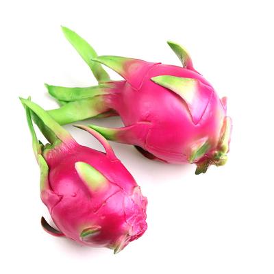 China Realistic Artificial Fake Dragon Fruit Pitaya Fruit And Vegetables For Display Props for sale