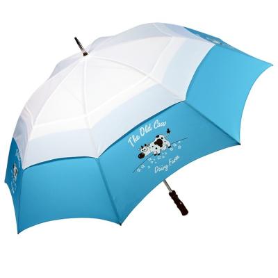 China Contemporary Windproof Double Duct Custom Personalized Golf Umbrella Logo for sale