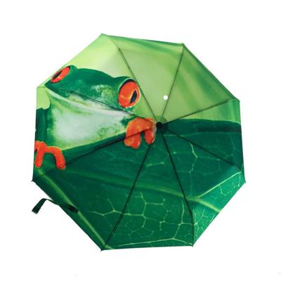 China Contemporary Lotus Photography Footprint Sublimation Dye Custom Folding Umbrella for sale