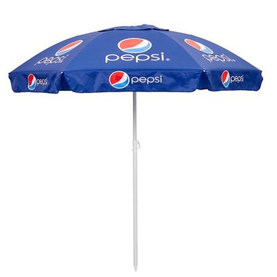 China Contemporary 180cm Custom Printed Logo Promotional Beach Umbrella for sale