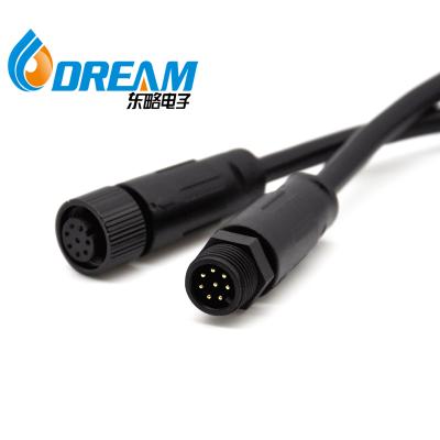 China LED Connector For Lighting Black Waterproof Connector Cable 2/3/4 Pin for sale