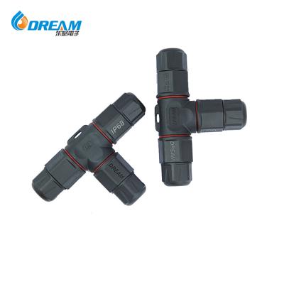 China IP67 Waterproof Electrical Connector Cable Wire 2 Pin 3 Pin Outdoor Plug Socket for sale