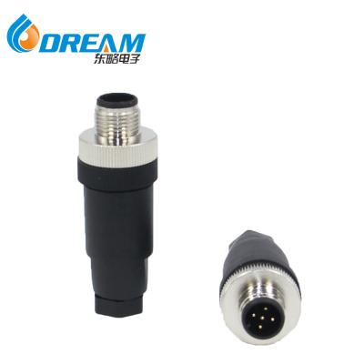 China M12 Connector 5 Pin Male Female 5-Pin Pinout Pole Cable Connectors for sale