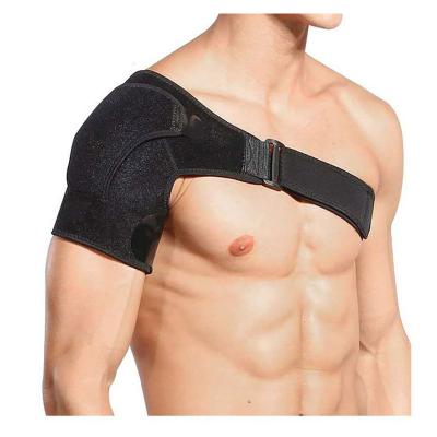 China Breathable Protective Breathable Shoulder Support Sports Protector Customized Black Adjustable Shoulder Support for sale