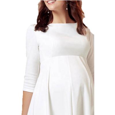 China Custom Made Sustainable Casual Soft Pregnant Stylish Pregnancy Clothes Maternity Photoshoot Dress For Women for sale