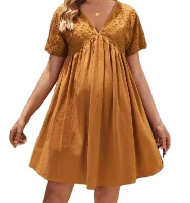 China New Fashion Radiation Safety Ever-Pretty Edge Flare Dress Solid Eyelet Maternity High Quality Radiation Safety For Pregnant Ladies for sale