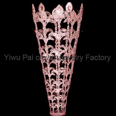 China 30 inch tall round fully pageant crowns royal rhinestone crowns custom your large pageant crowns from pai crown jewelry for sale