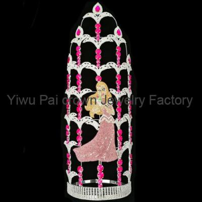 China custom 30 inch pageant crowns with your logo name there pageant crown suppliers crown manufactuer pai crown jewelry for sale