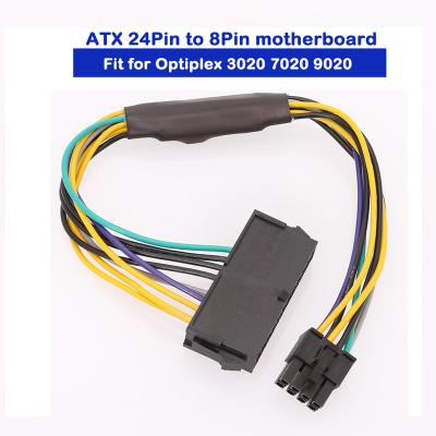 China COMPUTER ATX 24P to 8P Power Supply Adapter Cable 24Pin to 8Pin Converter Cable for Dell Optiplex 3020 7020 9020 Motherboard for sale