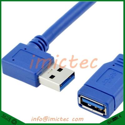 China Mobile Phone Types 2017 Hot Selling Up Left Angled 90 Degree USB 3.0 A Male To Female Extension 30cm OTG Cable for sale