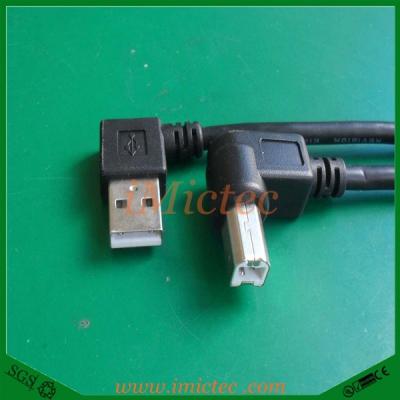 China Mobile Phone Types 2018 Hot Selling USB A Male To Left Angle MINI-B Male Cable for sale