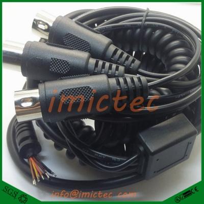 China 2016newly selling monitor 1 in 3 big din 5 pin intelligent housrhold connecting cable, big din male plug cable for sale