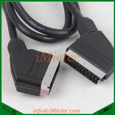 China 2016 Newly sale black COMPUTER scart male to male scart cable for sale