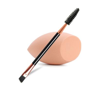 China Beauty Care Make Tools Rose Golden Slim Shape Brow Brush, Double Ended Eyebrow Spoolie Brush, Customized Synthetic Bristle Eyebrow Brush for sale