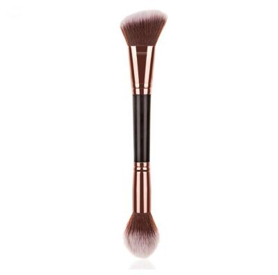 China Angular Blush Beauty Face Bristle Soft Foundation Brush, Makeup Brush Foundation Liquid Cream Brush, Rose Golden Angled Powder Contour Brush for sale